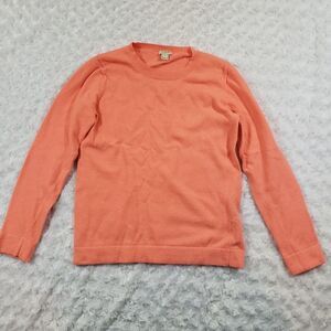 J Crew size small peach color cotton/wool/nylon blend sweater